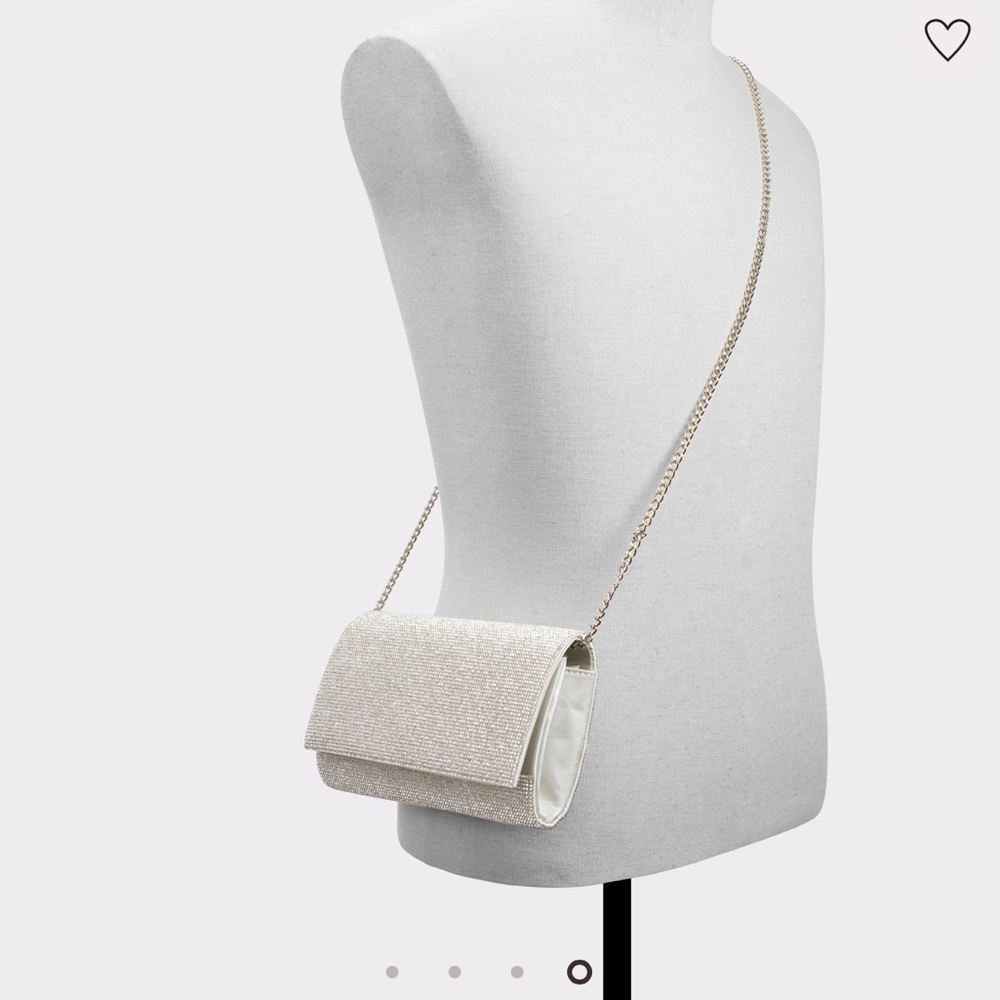 Aldo Farahi Clutch Crystal Silver Embellishment